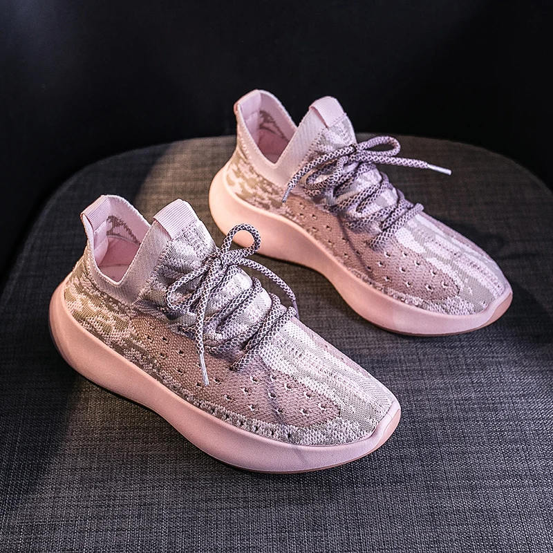 Женская Повседневная обувь Модные дышащие кроссовки на плоской подошве со