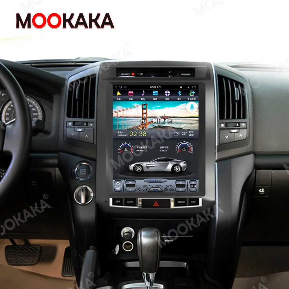 64G Tesla Screen For TOYOTA LAND CRUISER LC200 2008-2015 Android 9 Car Multimedia Player GPS Audio Radio Auto Stereo Head Unit
