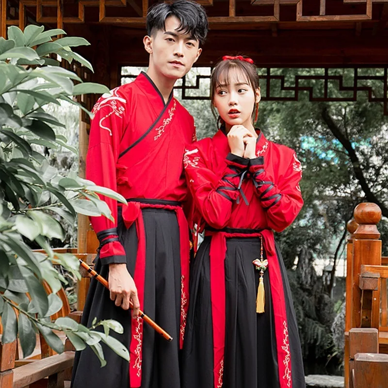 

collar clothes ancient style men's Han clothes Han elements women's ancient clothes and women's dresses performance set