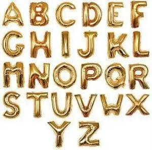 Gold Color P Letter Foil Balloon 30 cm | Дом и сад