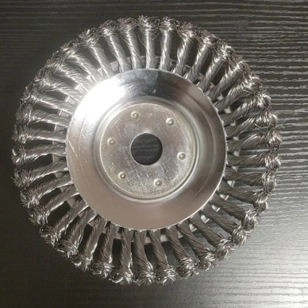 

Steel Wire Wheel Garden Weed Brush Lawn Mower Grass Eater Trimmer Brush Cutter Tools Garden Grass Trimmer Head Weed Brush