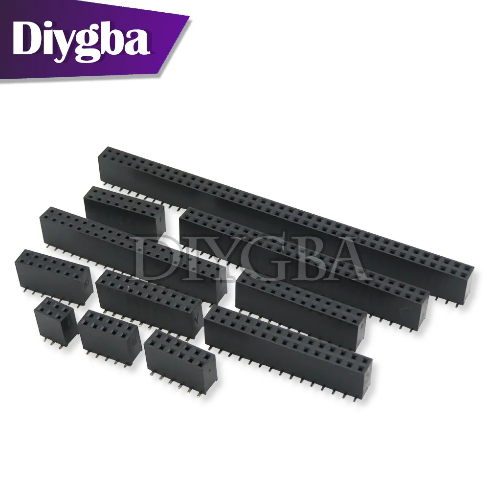 10 шт. SMT 2 54 мм двухрядная Женская печатная плата штырьковый разъем штыревой