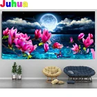 Полноразмерная Алмазная 5d картина с изображением сказочного Морского Пейзажа из магнолии, квадратнаякруглая картина сделай сам большого размера, мозаика с изображением пейзажа, алмазная вышивка