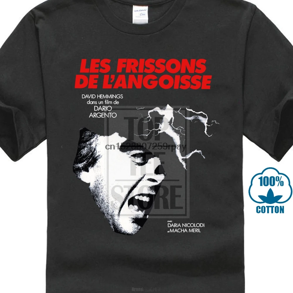 

Les Frissons De L'Angoisse Deep Red Movie Mens Funny T Shirts Japanese Streetwear Tshirt Sexy Girls Tshirts Custom