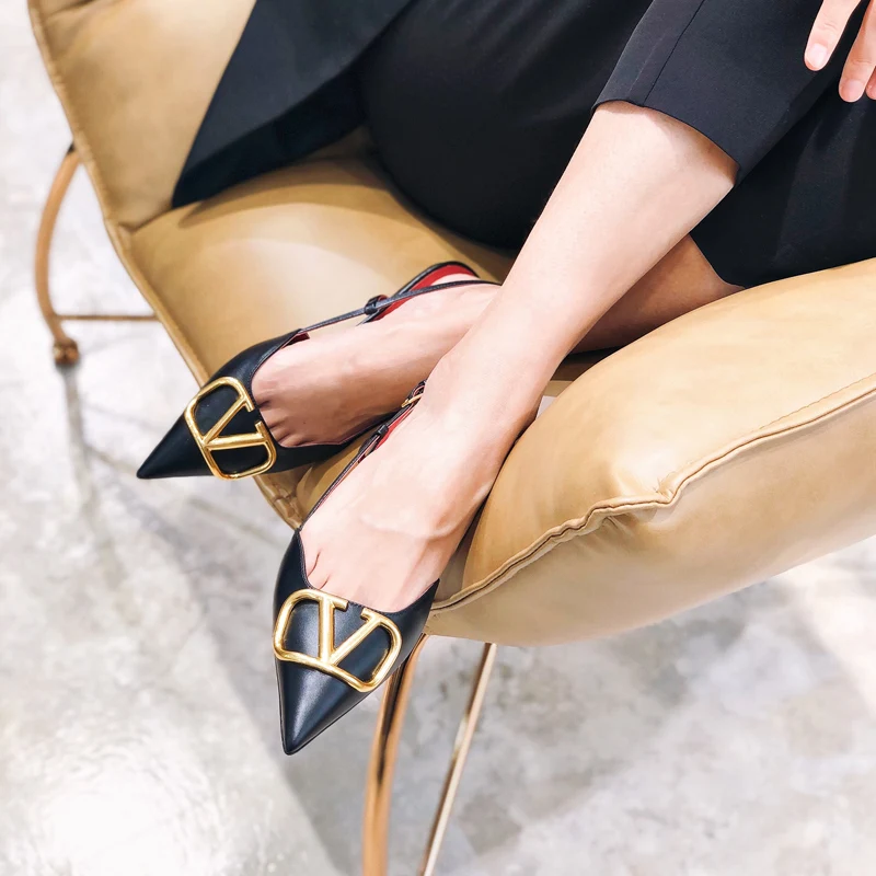 

. Women Slingback Heels Pumps Sexy Pointed Toe Stiletto Evening Party Shoes for Women Zapatos De Mujer LN27