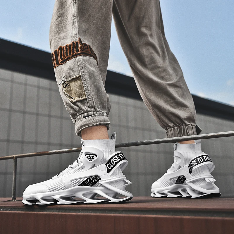 

Mesh Sneakers Male High Top Socks Blade Sports Running Shoes for Men Casual Breathable Walking Shoes Trending Zapatillas Hombre