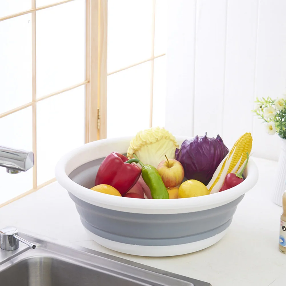 Многофункциональная портативная складная раковина для фруктов силиконовая