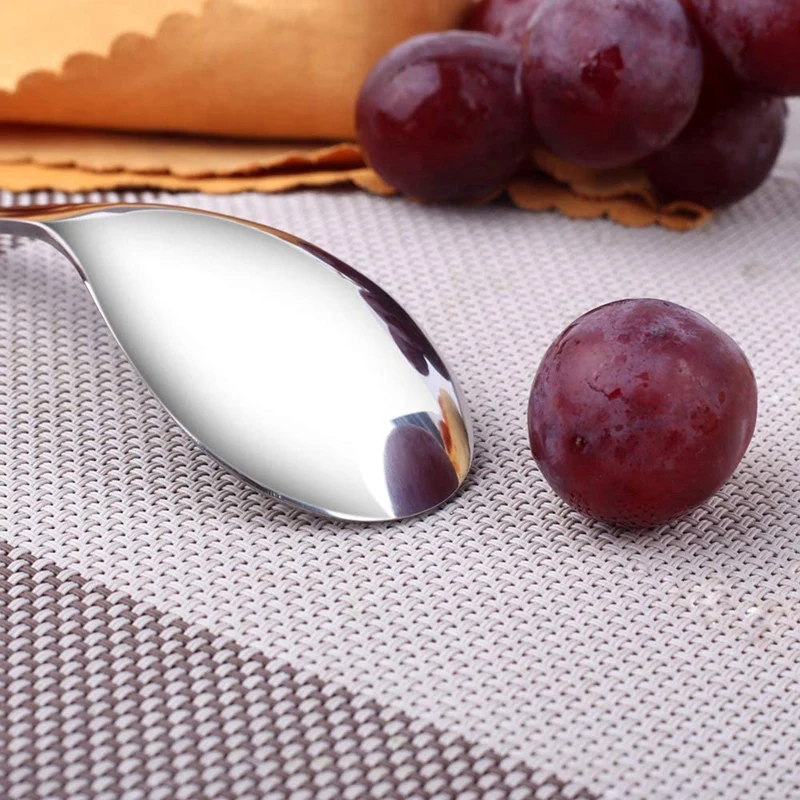 

Soup Spoons,10 Pack Stainless Steel Teaspoons,Spoons for Soup, Rice, Tea, Milk, Coffee, Dessert