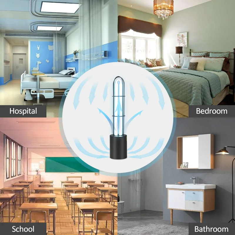 

32W LED UV Sterilization Lamp Germicidal Home Indoor Sanitizer Mite Ozone Disinfect Light Adjustable Timing Remote Control Lamp