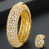 kellybola luxury design nigerian dubai big bangle ring jewelry sets for women zircon crystal wedding bridal jewelry sets
