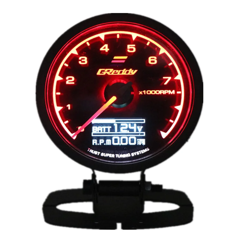 

7 Color Turbo Boost Gauge Car Multi LCD Digital Display Racing Meter GReddi Water Temp Oil temp Gauge 62mm 2.5 Inch with Sensor