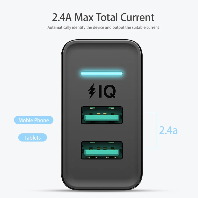 FLOVEME USB зарядное устройство для iPhone X XR XS MAX мобильный телефон настенная зарядка