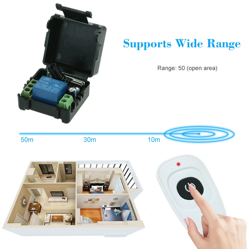 Беспроводной пульт дистанционного управления 433 МГц 12 В постоянного тока 1 канал