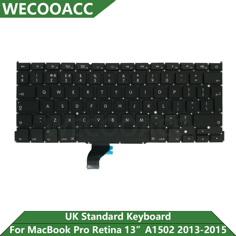 

Новая сменная клавиатура A1502 для Macbook Pro Retina 13 дюймов, английская клавиатура, Late 2013 2014 2015 лет