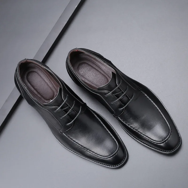 Мужская деловая мужская Винтажная обувь из искусственной кожи размера плюс
