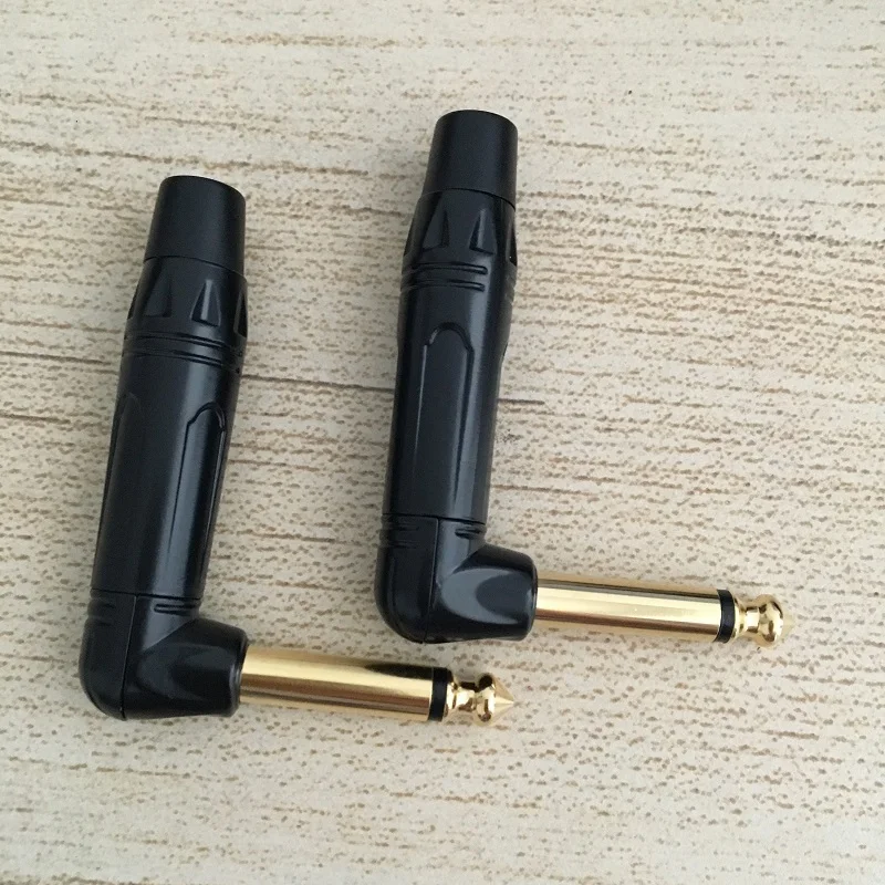 10 шт./упак. моно Коннектор с прямоугольным разъемом 6 35 мм штекер для микрофона