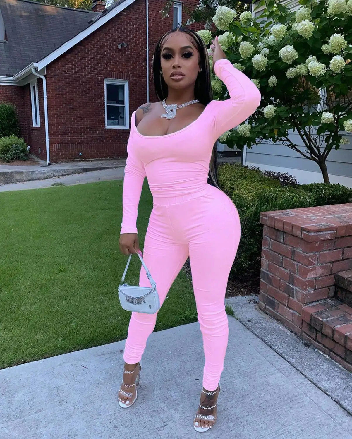 Женская осенне-зимняя облегающая футболка с открытыми плечами и длинным рукавом