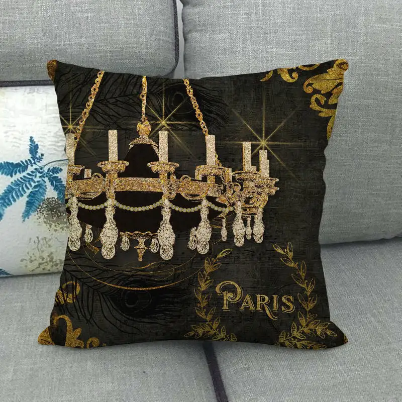 45 см * темный дизайн с открытой спиной льняные/Хлопковые наволочки для диванных