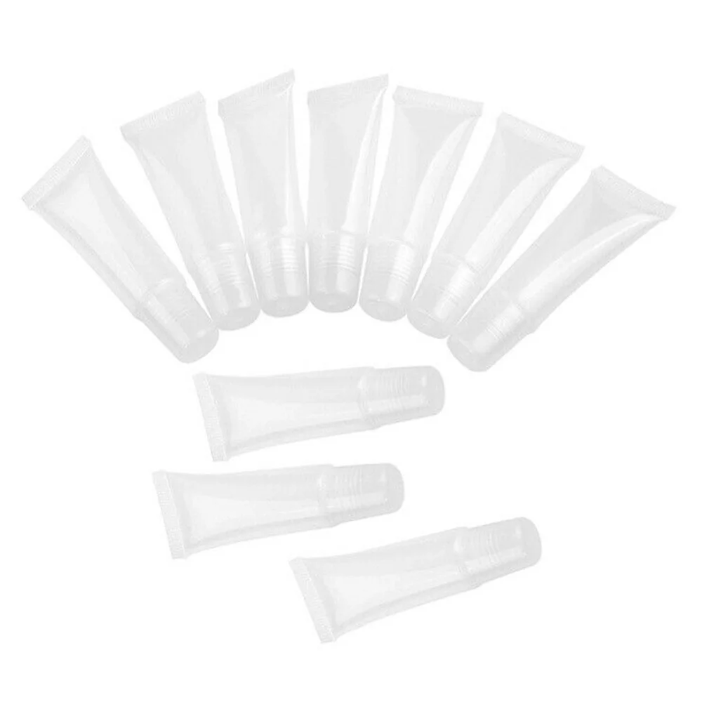 Пустые прозрачные контейнеры для косметических помад 10 шт. многоразовые трубки