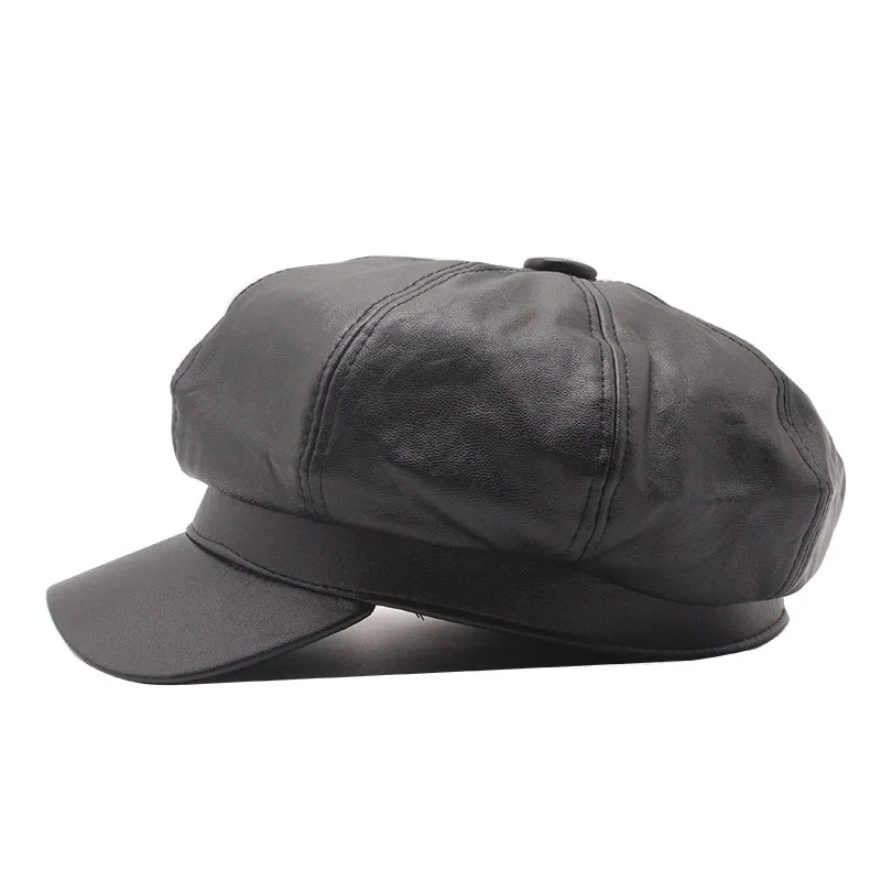 Кепка унисекс из натуральной кожи цвет в ассортименте 100%|Женские береты| |