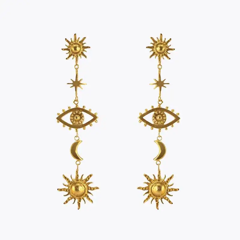 

New Bohemian Earrings Celebrity Street Fashion Evil Eye Earrings for Women