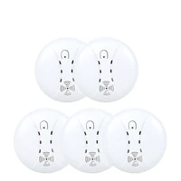 5pcs wireless fire protection smoke detector portable alarm sensor for 433mhz wifi gsm office home security fire alarm system