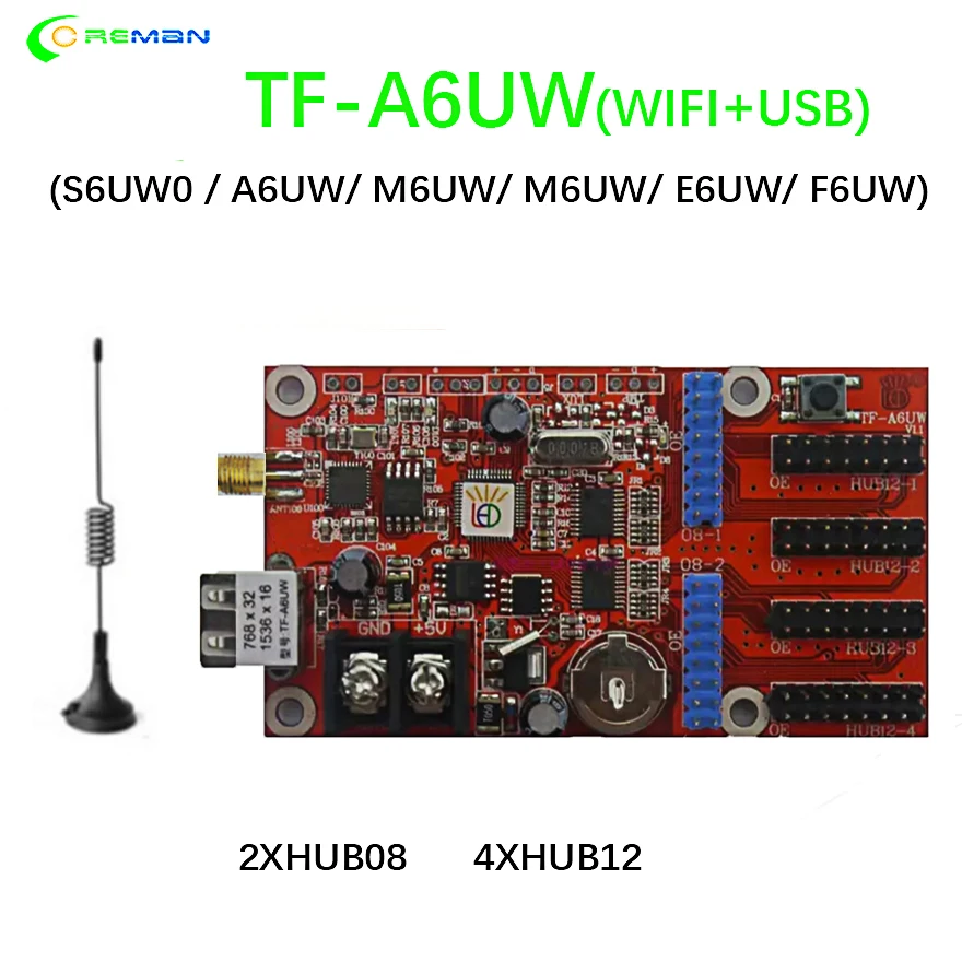 TF-M6UW карта управления СВЕТОДИОДНЫЙ знак модуль Wi-Fi и USB-накопитель датчик