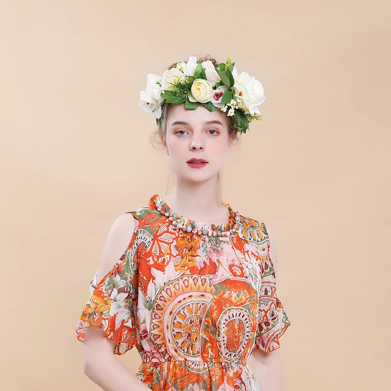 Яркая луна новая дамская головной убор Венок Европейская и американская мода