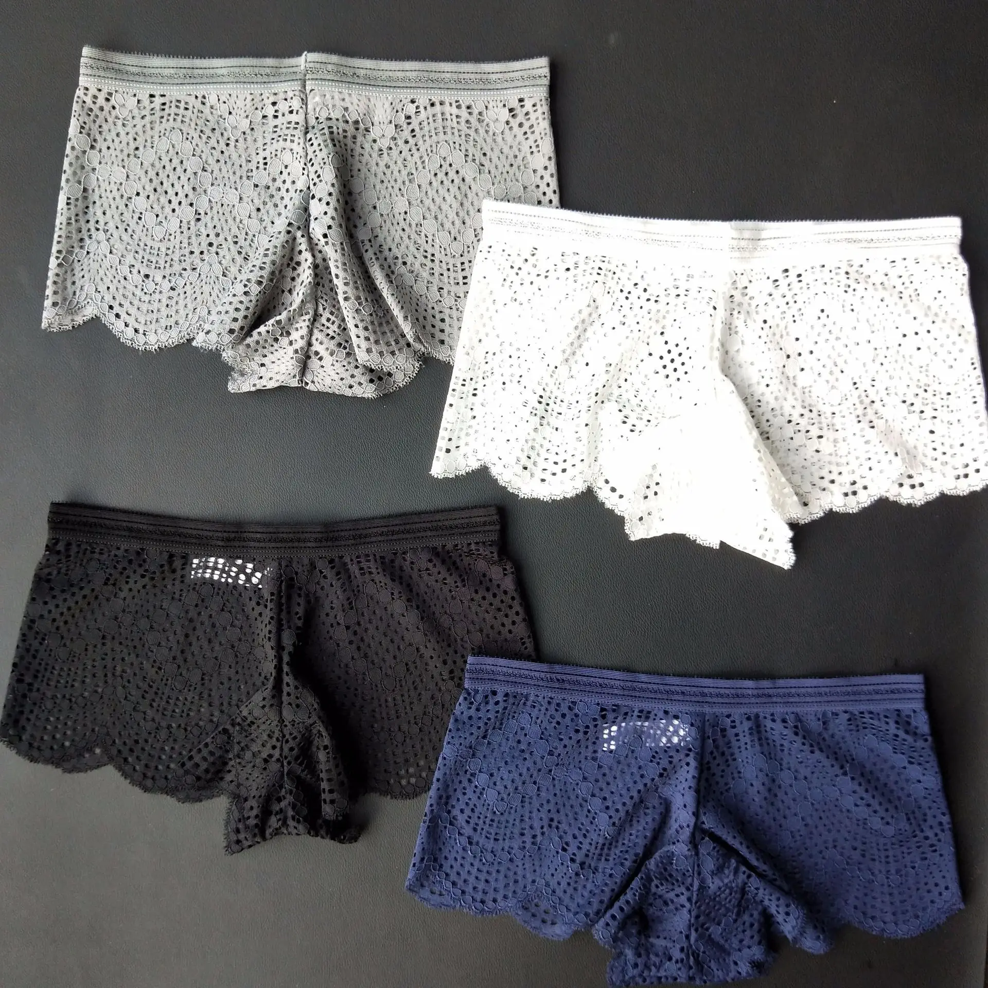Сексуальные кружевные трусики со средней посадкой открытые для женщин пикантное