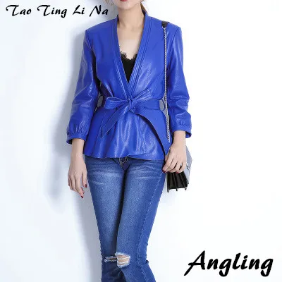 

Top brand Women Spring 2020 Genuine Real Sheep Leather Jacket E47 high quality