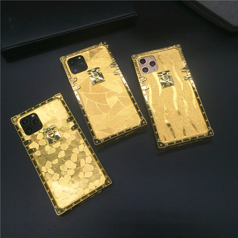 

Luxury Square Gold Glitter Case for iphone 12 X XR XS MAX 6S 7 8 Plus TPU Soft Silicone Cover Phone Cases for iphone 11 PRO MAX