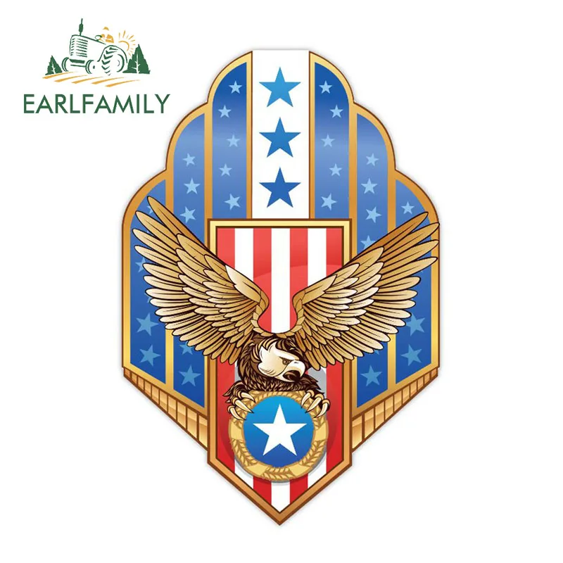 EARLFAMILY 13 см x 8 7 Индивидуальные США щит с орлом Крест Наклейка автомобильное окно