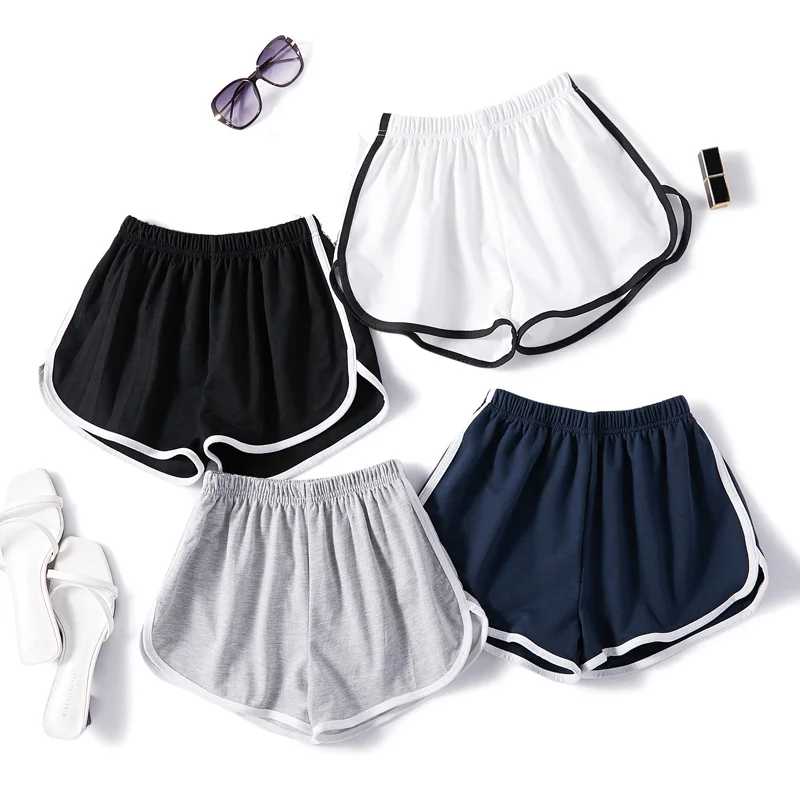 Шорты женские спортивные с завышенной талией повседневные Модные простые