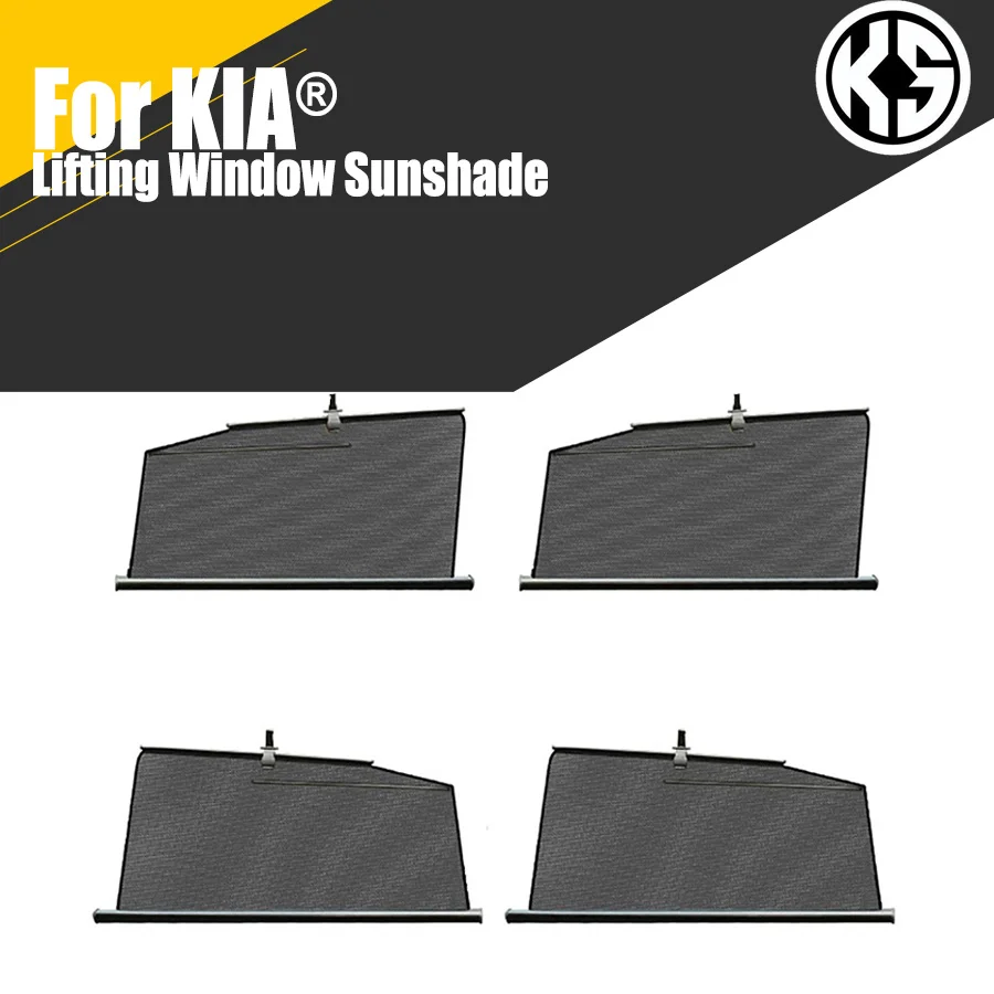 Parasol para ventana de elevación de coche, cortina personalizada para KIA K2 K3 Soul Carens, visera lateral de malla, protección solar de verano