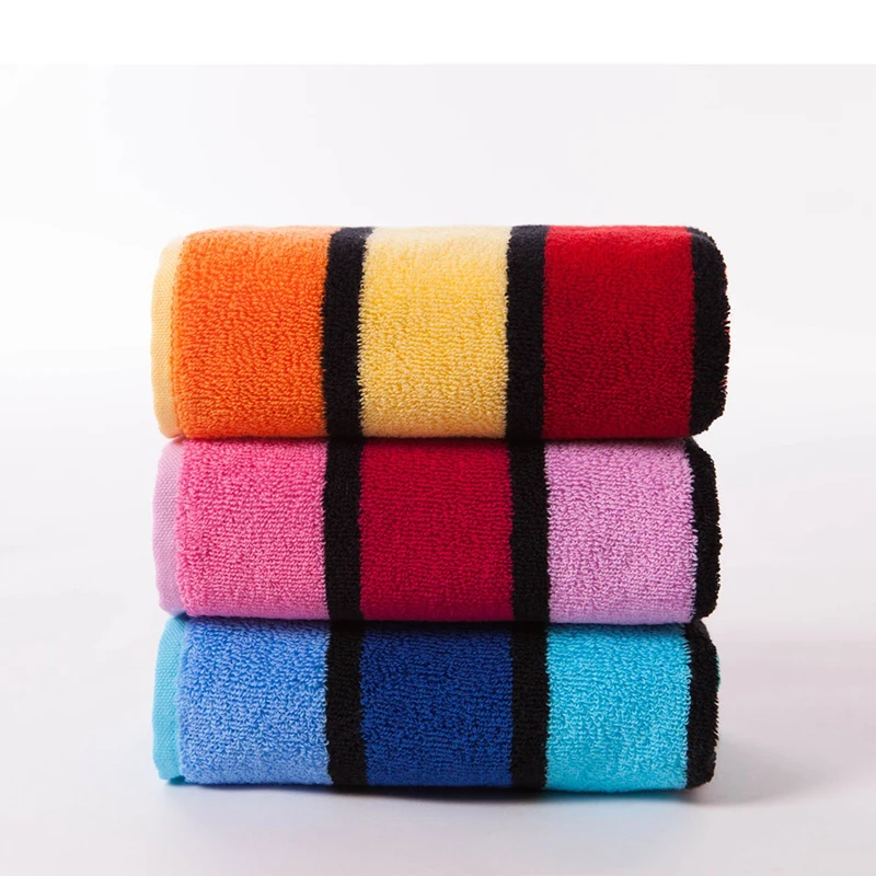 Полотенце для лица 100 хлопок Полосатое толстое полотенце мужчин и женщин