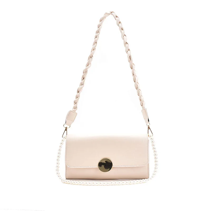 

Small Crowd Bag Female 2021 New Trendy Fashion Pearl Chain Shoulder Bag Net Red Ocean Atmosphere Underarm Bag