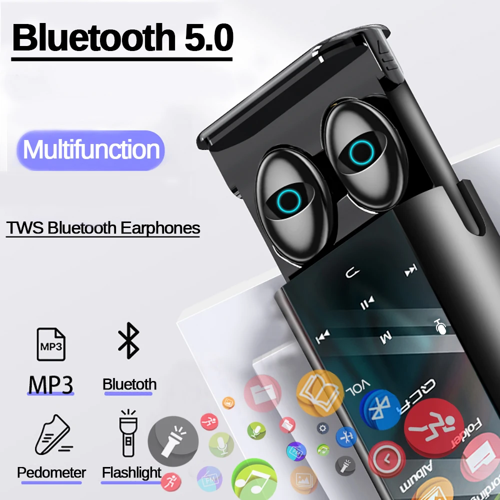 Q1 TWS Bluetooth наушники 5,0 многофункциональные Bluetooth наушники IPX7 водонепроницаемые в пределах 6000 мАч Внешний аккумулятор для iOS Android