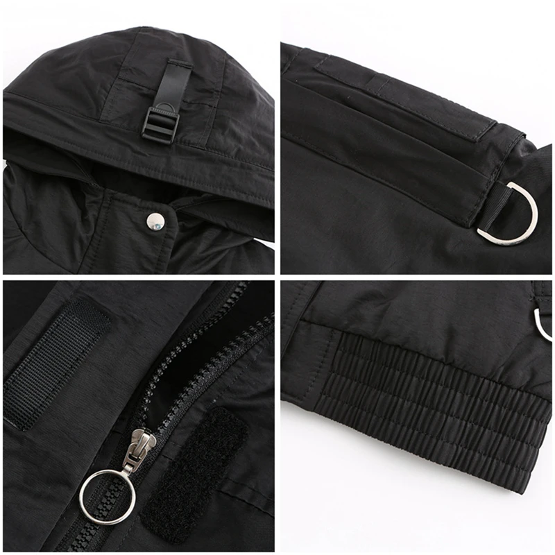 

Women's Winter Coat Fleece Coats Hoodded Women Jackets Fashion Short Snow Wear Casual Streetwear Motorcycle Jacket EU Size FL109