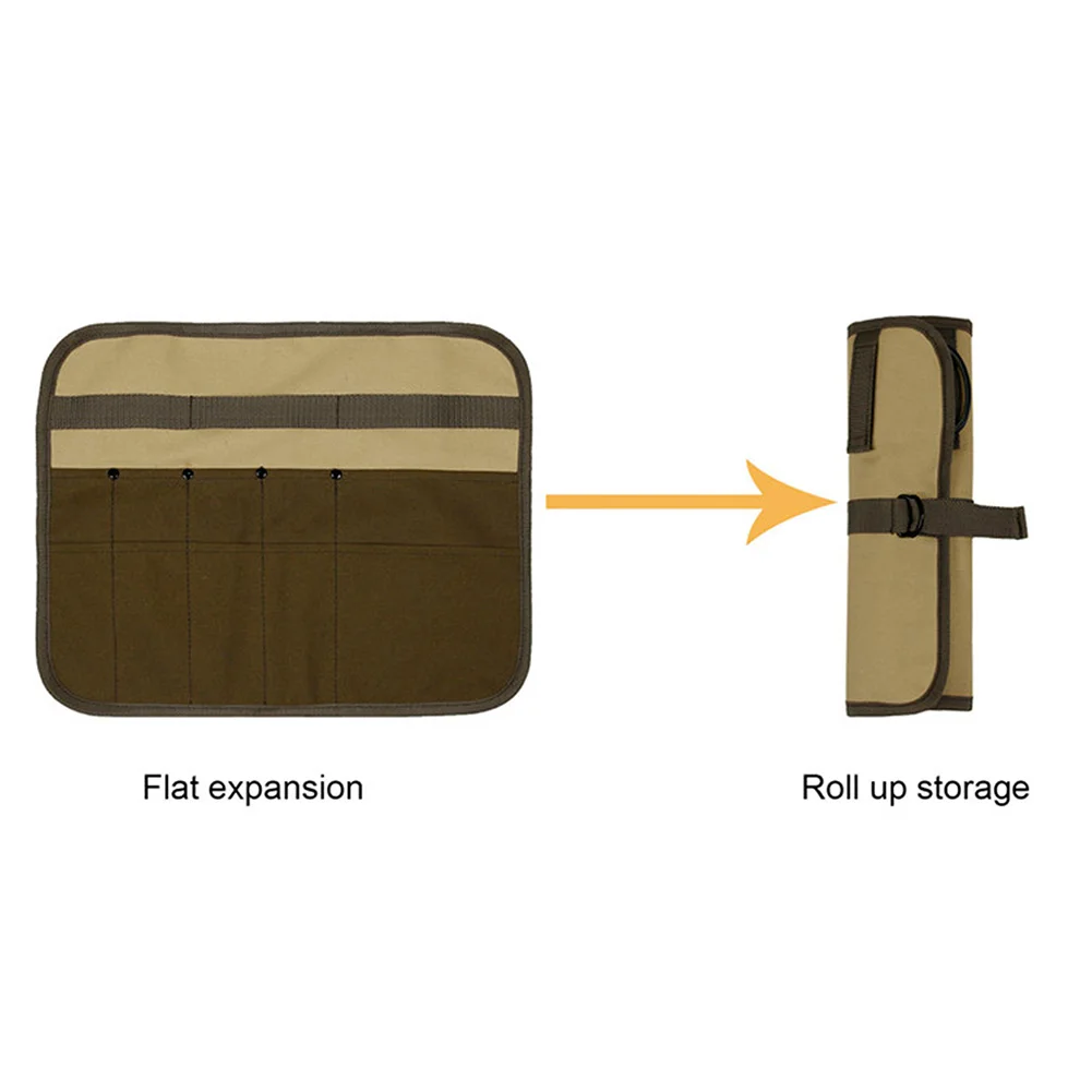

1pc Carrying Tablewares Storage Bag 36.5x30cm Square BBQ Picnic Condiment Bottles Storage Pocket Camping Equipment Outdoor Tools