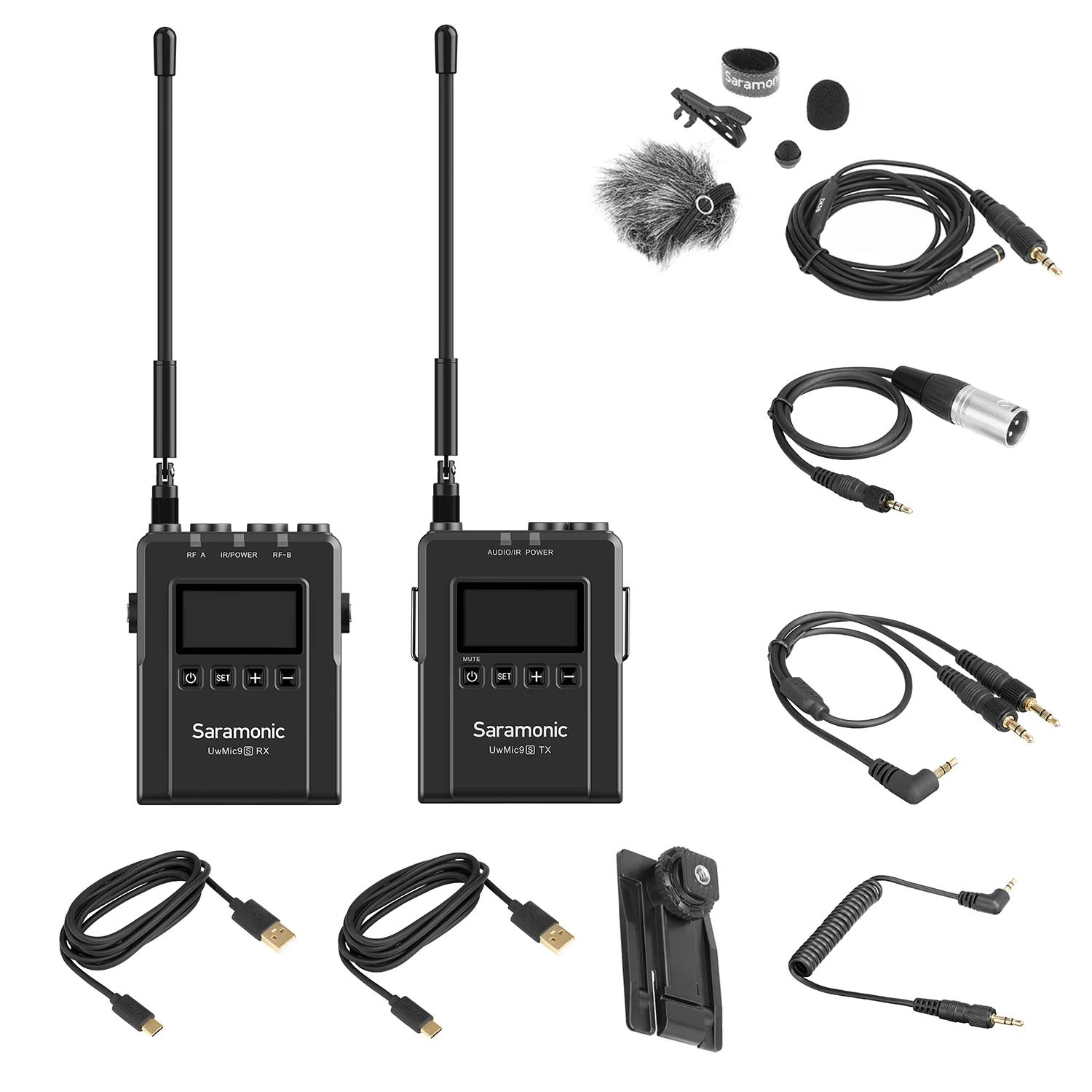 Беспроводная микрофонная система Saramonic UwMic9S Kit1/2 UHF для цифровой зеркальной камеры