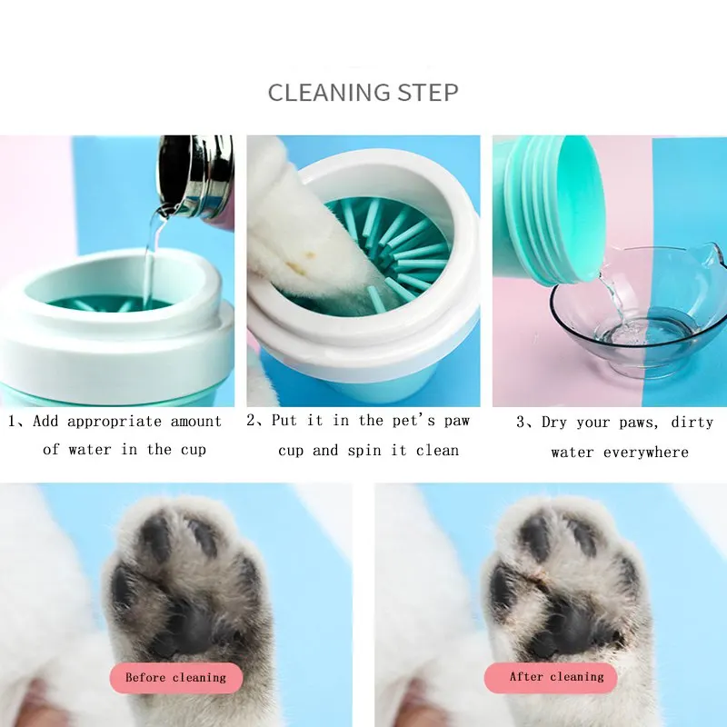 

Dog Paw Cleaner Cup Soft Silicone Combs Portable Outdoor Pet towel Foot Washer Paw Clean Brush Dog Grooming Foot Cleaning Bucket