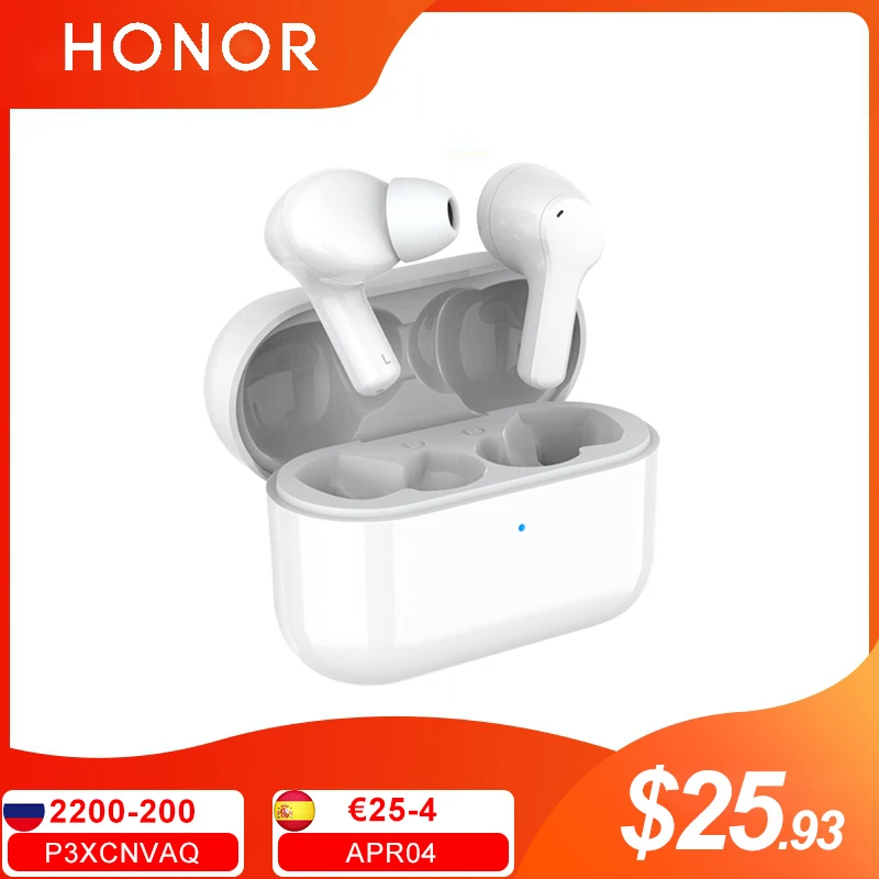 Honor Choice True Wireless Earbuds Глобальная версия беспроводных стереонаушников Микрофон