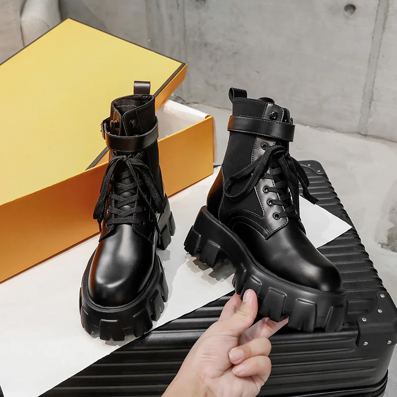 

Ladies Shoes fabric Snow Boot Lace-Up Casual Flat Women Shoes Short Boots High Warming Shoes