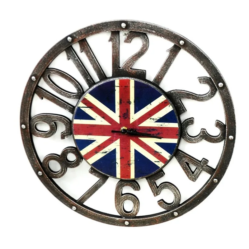 Декоративные винтажные настенные часы американский кантри деревянные ремесла