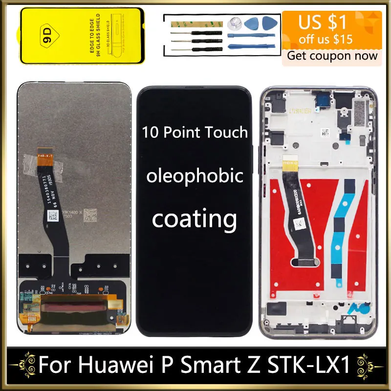 ЖК дисплей для Huawei P Smart Z STK LX1 LCD Y9 Prime 2019 в сборе Z|Экраны мобильных телефонов| |