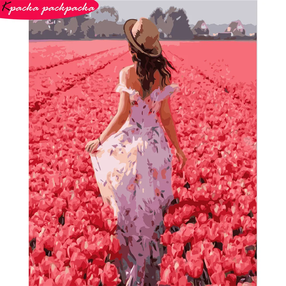 

DIY Follow Me Figure Paintings By Numbers Set No-Frame Coloring By Numbers 50x40cm 31 Colors Christmas Gift Diff:5 Stars VA-1224