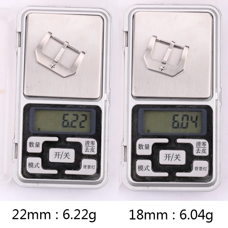 

Pentagram Watch Band Buckle 22mm Solid Stainless Steel Silver Brushed Watch Strap Clasp High Quality Metal Watch Accessories