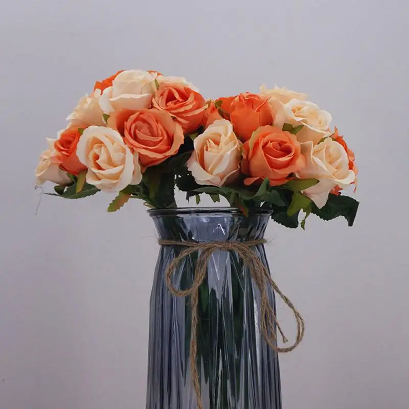 Свадебная фиксация имитация 12 небольших роз Высококачественная шелковая ткань