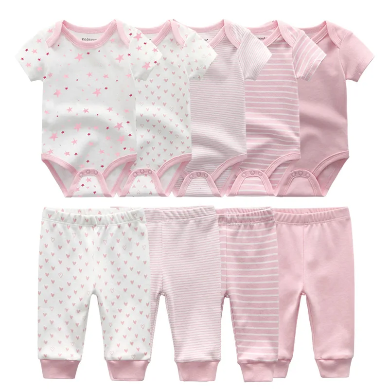 2021 Solid Bodysuits+Pants Clothing Sets Baby Girl Clothes Unisex Newborn Boy Girls Cotton 0-12M Roupa de bebe | Детская одежда и