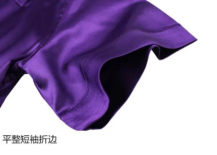 

Summer New Fashion Brand Hot Clothes Slim Fit Men's short Sleeve Men silk Casual coat male Shirt Social Plus Size Top